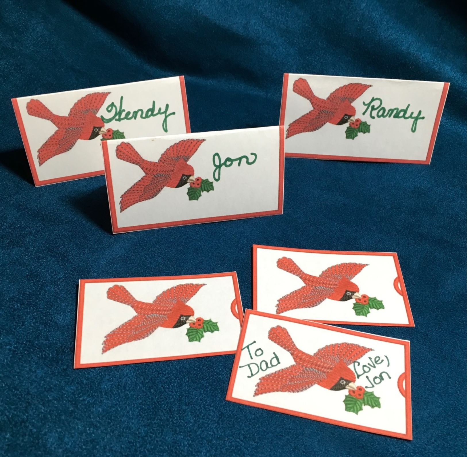 gift tags and placecards